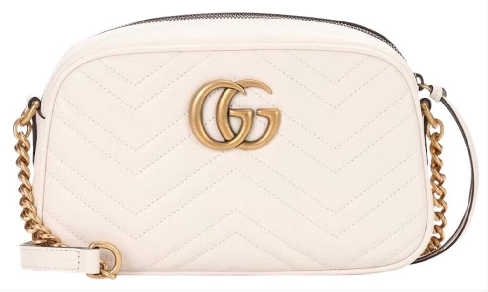 GUCCI Marmont GG small quilted leather camera crossbody bag